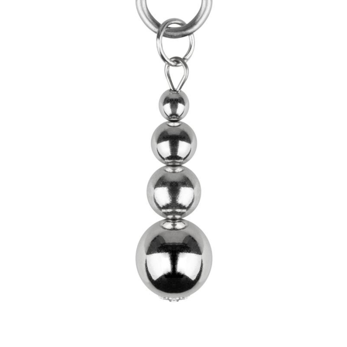 Затискачі для сосків Bedroom Fantasies: Nipple Clamps with Beaded Chain - Silver