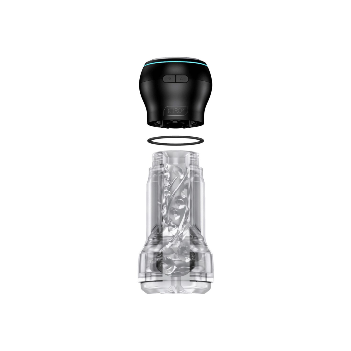 Мастурбатор Kiiroo Feel Pocket Crystal зі всмоктувальною інтерактивною насадкою PowerBlow Combo Set