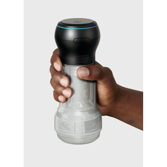Мастурбатор Kiiroo Feel Pocket Crystal зі всмоктувальною інтерактивною насадкою PowerBlow Combo Set