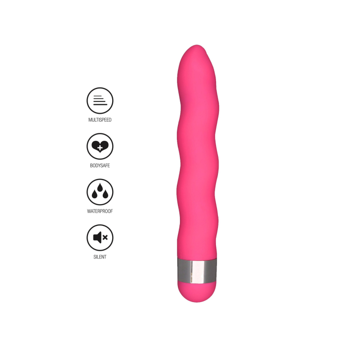 Вібратор багатошвидкісної хвилеподібної форми Toy Joy Funky Wave Viberette рожевий