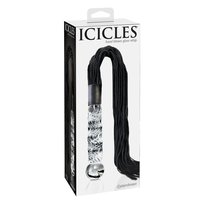 Фалоімітатор-батіг Pipedream Icicles No 38 скло та замш, 17 см