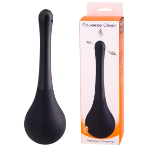 Анальна груша для очищення Seven Creations Squeeze Clean чорна