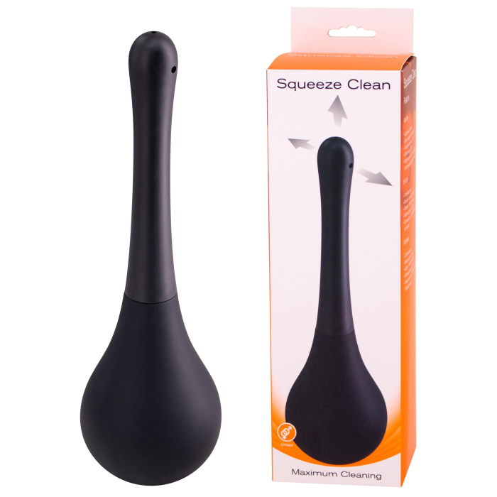 Анальна груша для очищення Seven Creations Squeeze Clean чорна