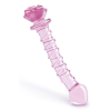 Спіральний фалоімітатор для точки G зі скла Dream Toys Glaze Glass у формі бутона троянди