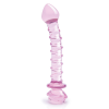 Спіральний фалоімітатор для точки G зі скла Dream Toys Glaze Glass у формі бутона троянди
