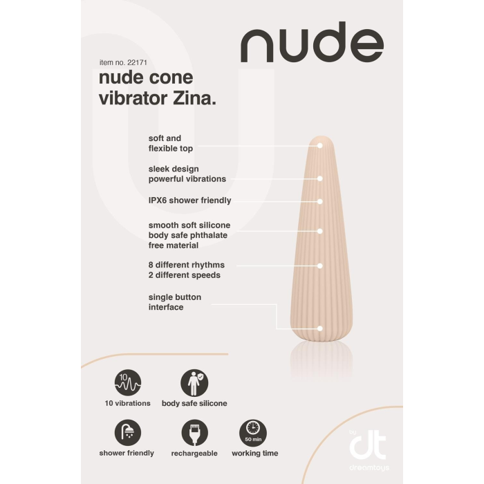 Вібратор для тренування м'язів Кегеля Dream Toys Nude Zina дорожній розмір нюдовий
