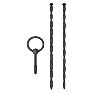 Набір чорних уретральних катетерів NMC Knot Knot XL із силікону з намистинами, XL