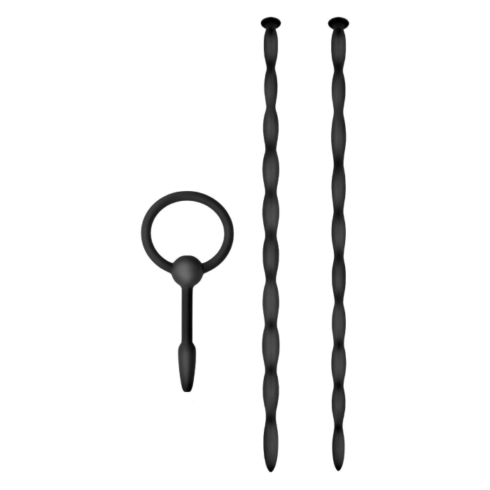 Набір чорних уретральних катетерів NMC Knot Knot XL із силікону з намистинами, XL