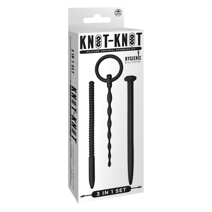 Набір чорних уретральних катетерів NMC Knot Knot із силікону
