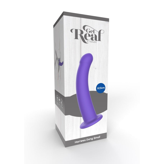 Фалоімітатор страпон на присосці ToyJoy Get Real Silicone Harness Dong фіолетовий, S