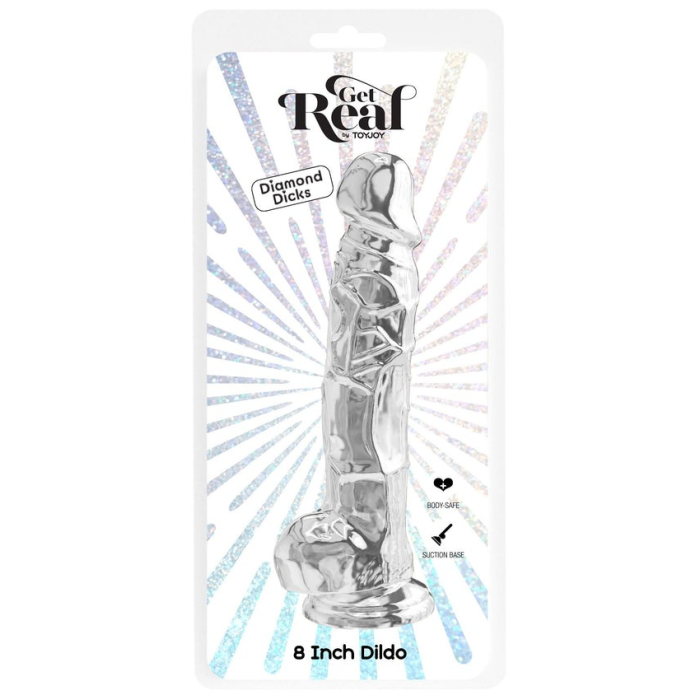 Реалістичний фалоімітатор Toy Joy Get Real Clear на присосці, прозорий
