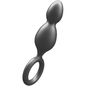 Анальна ялинка Toy Joy Buttocks The Plugger 2 Balls із тримачем, чорна