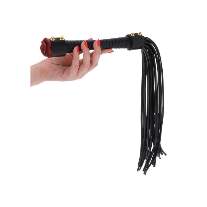 Флогер Taboom Wild Roses Whip з декоративною трояндою на рукоятці
