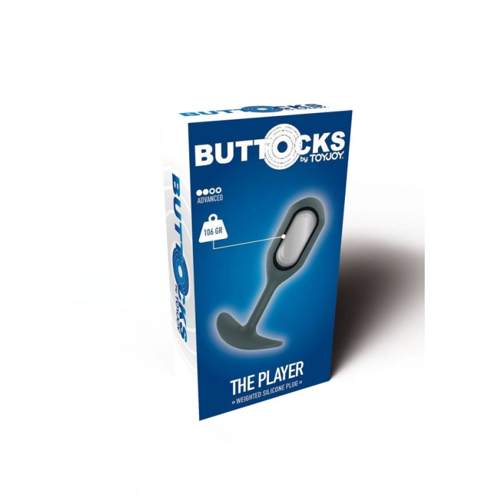 Анальна пробка Toy Joy Buttocks The Player Weighted обважнена, чорна