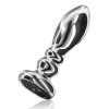 Вібратор анальний Toy Joy Buttocks The Slider сріблястий, L