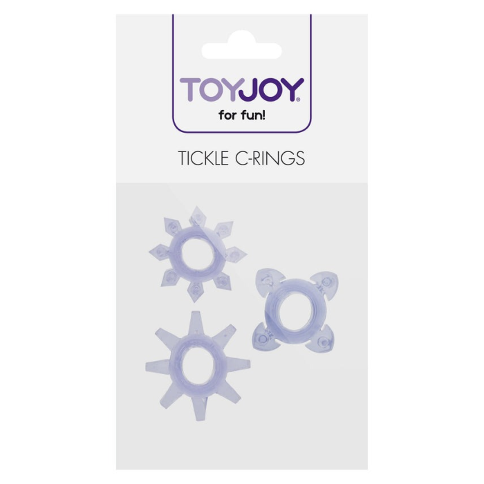 Кільця ерекційні Toy Joy Tickle C-Rings фіолетові, 3 шт.