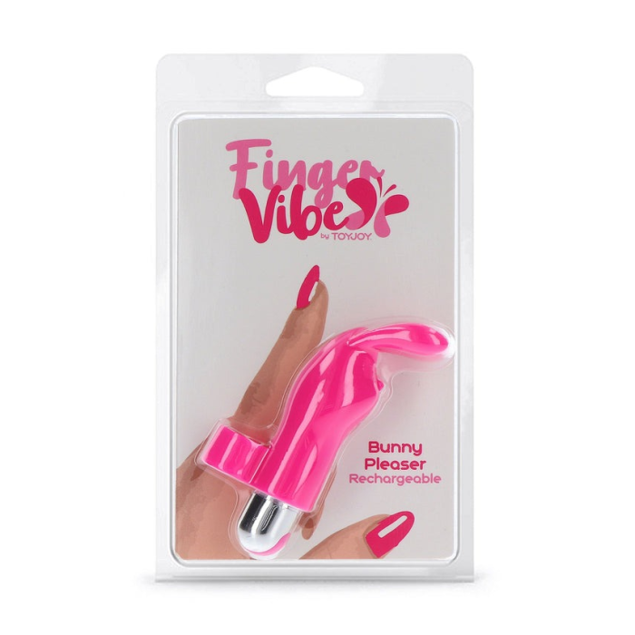 Вібратор на палець для клітора у вигляді кролика Toy Joy Bunny Pleaser Rechargeable рожевий