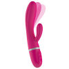Вібратор-кролик Liebe Bend It Plus Cerise, гнучкий, 2 мотори, 10 режимів