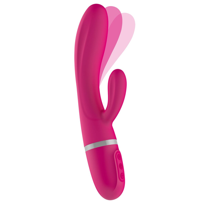 Вібратор-кролик Liebe Bend It Plus Cerise, гнучкий, 2 мотори, 10 режимів