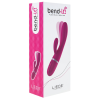 Вібратор-кролик Liebe Bend It Plus Cerise, гнучкий, 2 мотори, 10 режимів
