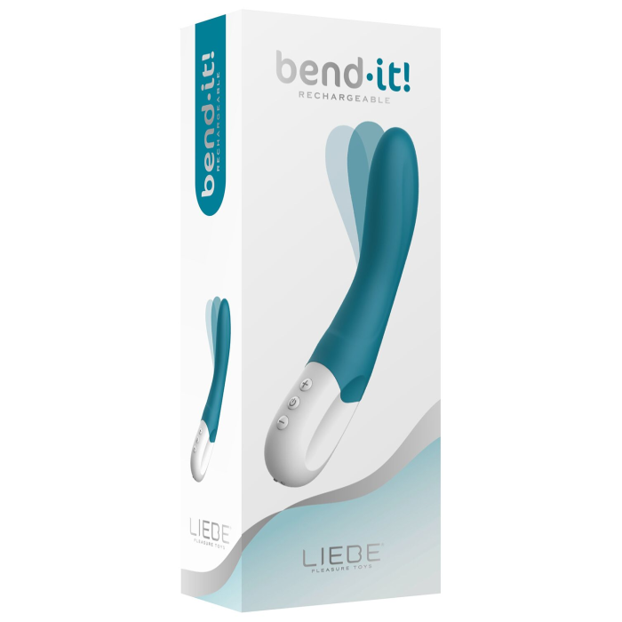 Вібратор точки G Liebe Bend It Rechargeable Ocean Blue, 10 режимів, дуже потужний, гнучкий стовбур