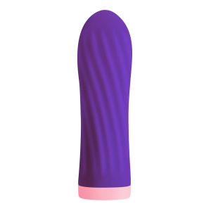 Віброкуля S Pleasures Bullets Twist & Shout Purple, фіолетова, ребриста поверхня, 10 режимів