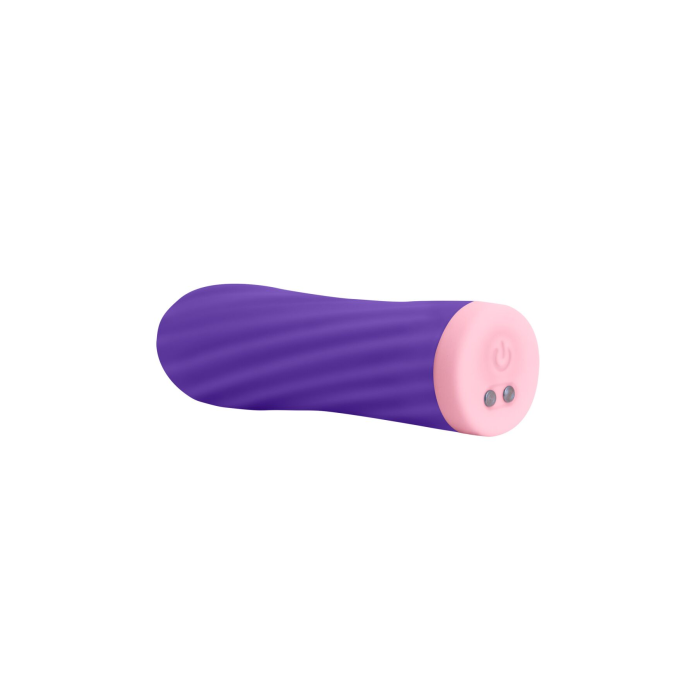Віброкуля S Pleasures Bullets Twist & Shout Purple, фіолетова, ребриста поверхня, 10 режимів