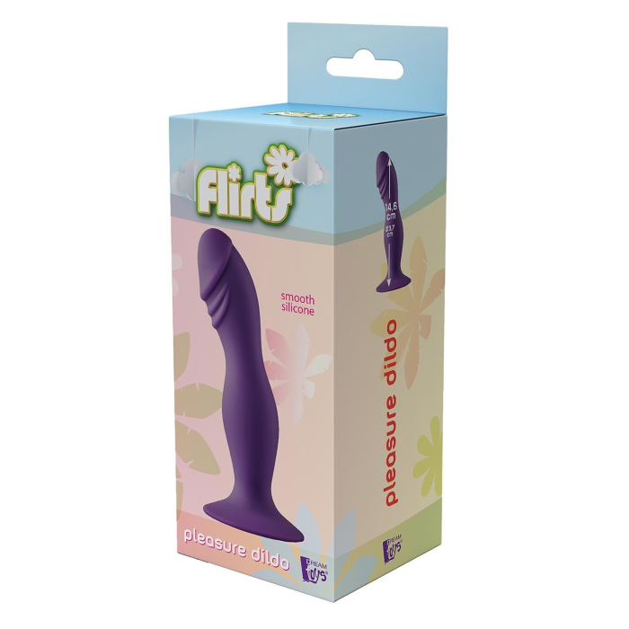 Фалоімітатор Dream Toys Flirts Pleasure Dildo для точки G на присосці, фіолетовий