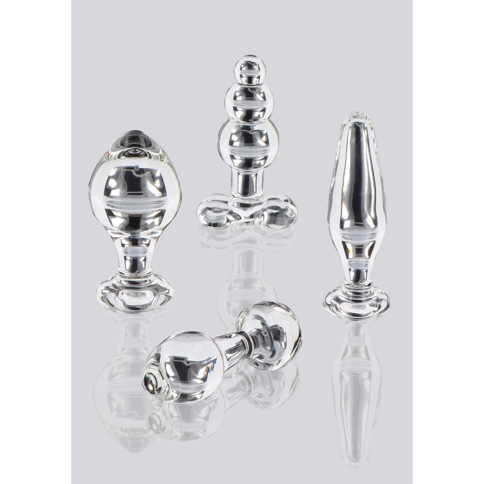Пробка анальна зі скла ToyJoy Glass Worxx Star Sparkler прозора