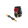 Поножі на щиколотку чорні Taboom Wild Roses Ankle Cuffs з декоративними червоними трояндами