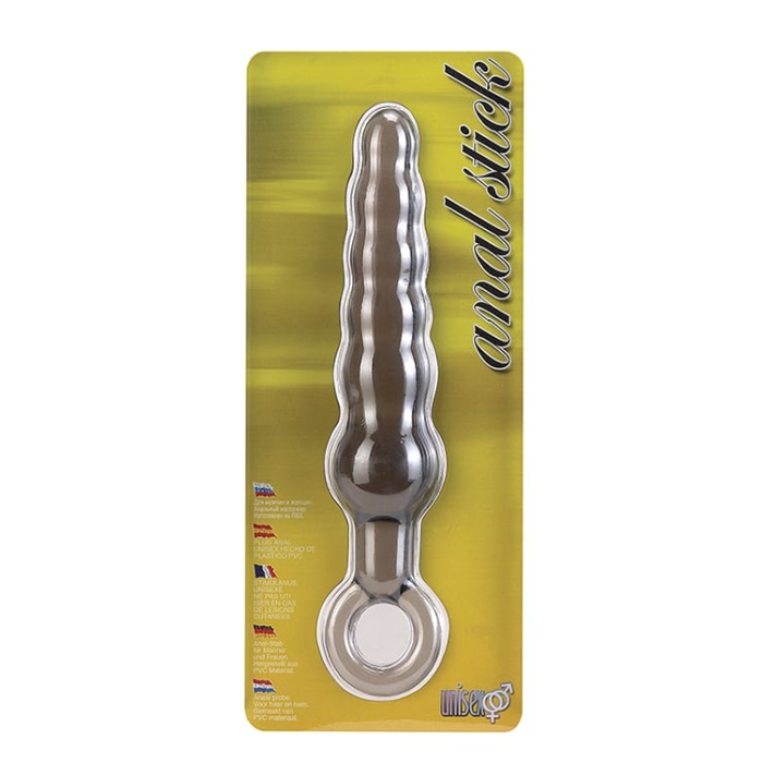 Анальна ялинка з утримувачем Seven Creations Anal Stick прозоро-сіра
