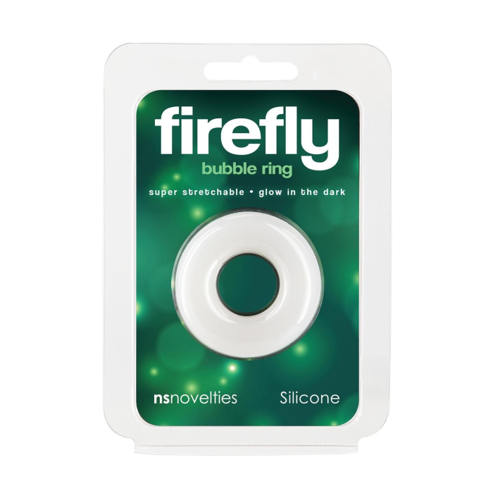 Ерекційне кільце для пеніса NS Novelties Firefly, що світиться в темряві, біле