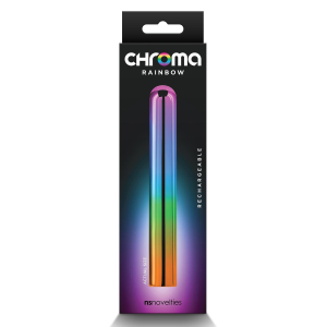Елегантний хромований вібратор NS Novelties Chroma Rainbow райдужний, Large