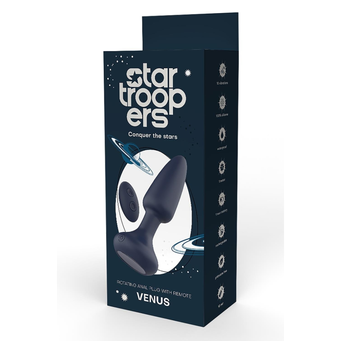 Анальна пробка DreamToys Startroopers Venus з дистанційним пультом керування, чорна