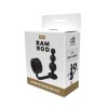Кільце для пеніса Dream Toys Ramrod з анальною пробкою у формі кулі, чорне