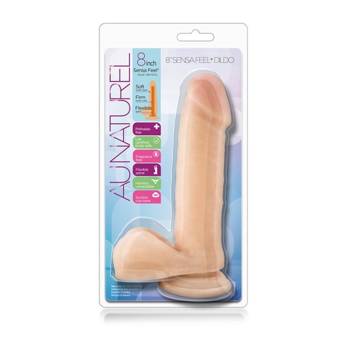Фалоімітатор реалістичний Blush Au Naturel Sensa Feel на присосці, бежевий