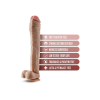 Фалоімітатор Гігант реалістичний Blush Dr. Skin Mr. Ed з яєчками, бежевий
