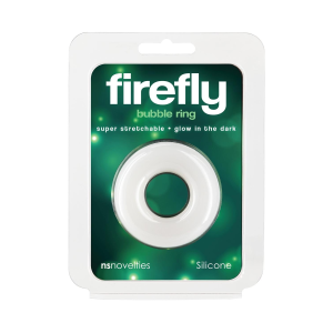 Ерекційне кільце для пеніса ілюмісцентне NS Novelties Firefly Bubble Rings біле, Medium