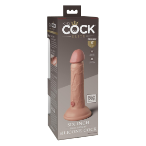 Елітний реалістичний фалоімітатор Pipedream King Cock Elite на присосці, бежевий