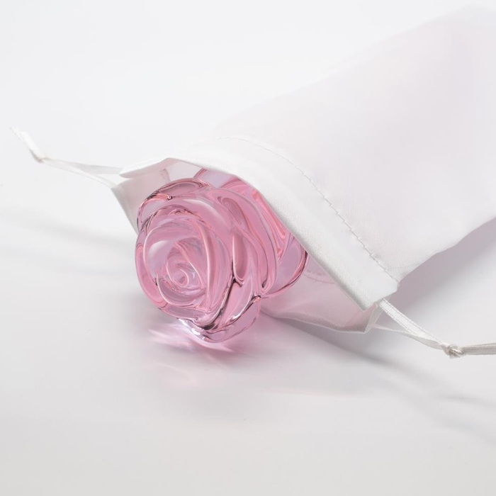 Набір анальних пробок DreamToys Glaze Glass Rosebud скляний, рожевий, 3 шт.