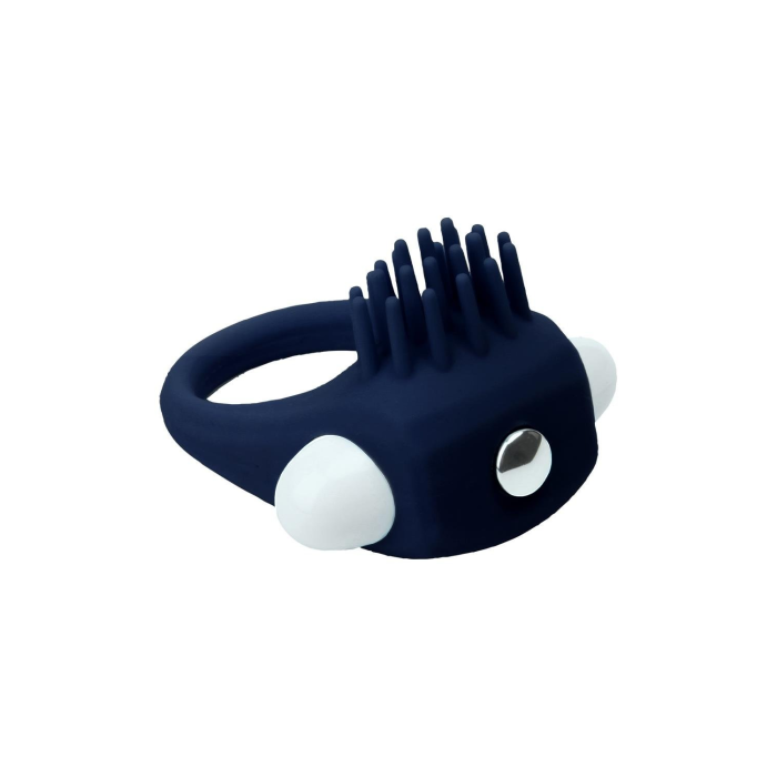 Ерекційне кільце Dream Toys Rings of Love з вусиками, синього кольору