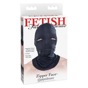 Маска-шолом на всю голову Pipedream Fetish Fantasy Zipper Face з блискавками One Size