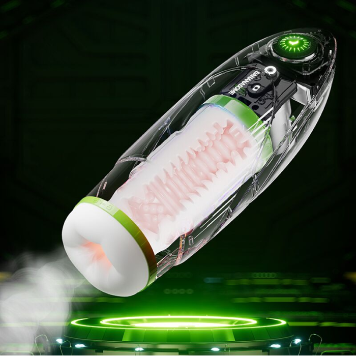 Смарт-мастурбатор BANANASOME ROCKET X7, вібрації, стискання, імітація фрикцій, підігрів