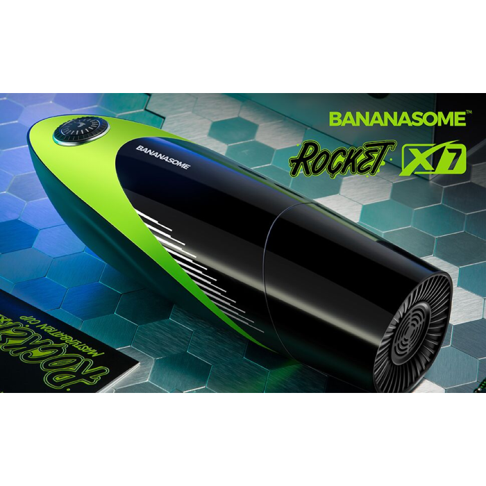 Смарт-мастурбатор BANANASOME ROCKET X7, вібрації, стискання, імітація фрикцій, підігрів