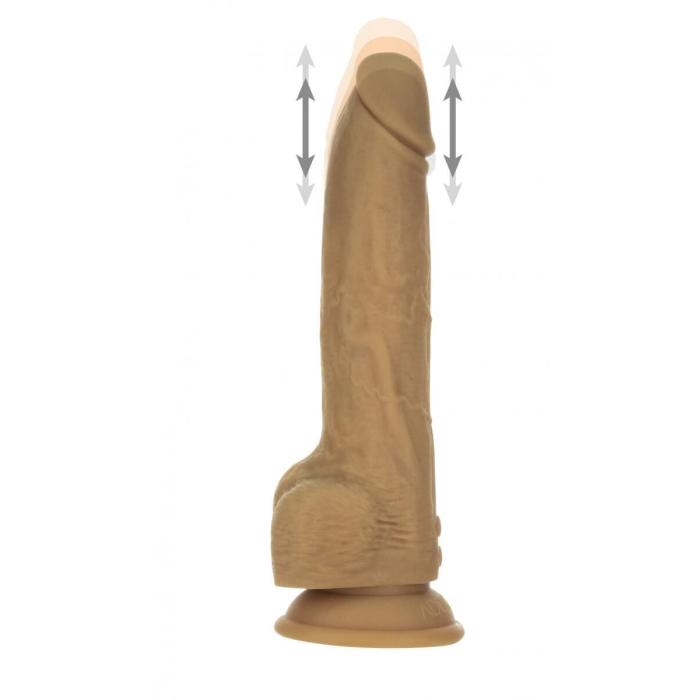 Фалоімітатор з пульсацією Naked ADDICTION Dominic 9″ Caramel, пульт ДК, діаметр 4,2 см