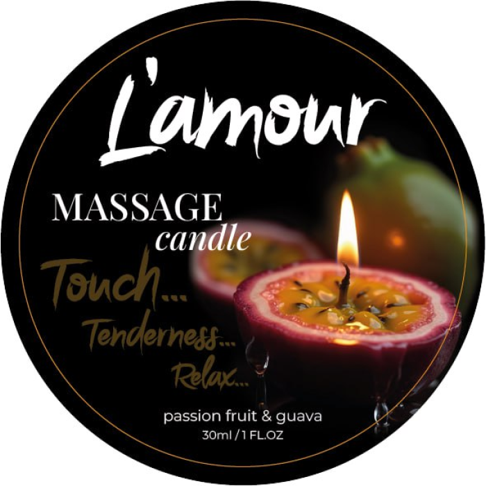 Масажна свічка L'amour Passionfruit & Guava з ароматом гуави та маракуї, 30 мл