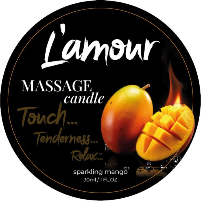 Масажна свічка L'amour Mango з ароматом манго, 30 мл