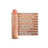 Реалістична подовжуюча насадка на пеніс Blush Performance Plus подвійний щільності, бежева