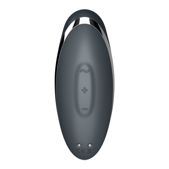 Вібростимулятор-пульсатор Satisfyer Tap & Climax 2 Grey, ефект постукування пальцем