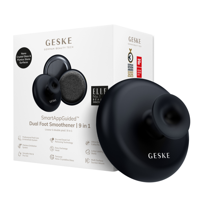 Набор для ухода за стопами с ручкой GESKE Dual Foot Smoothener 9в1 black